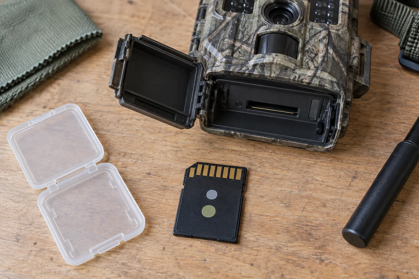 Comprobación de una tarjeta SD para cámara de fototrampeo